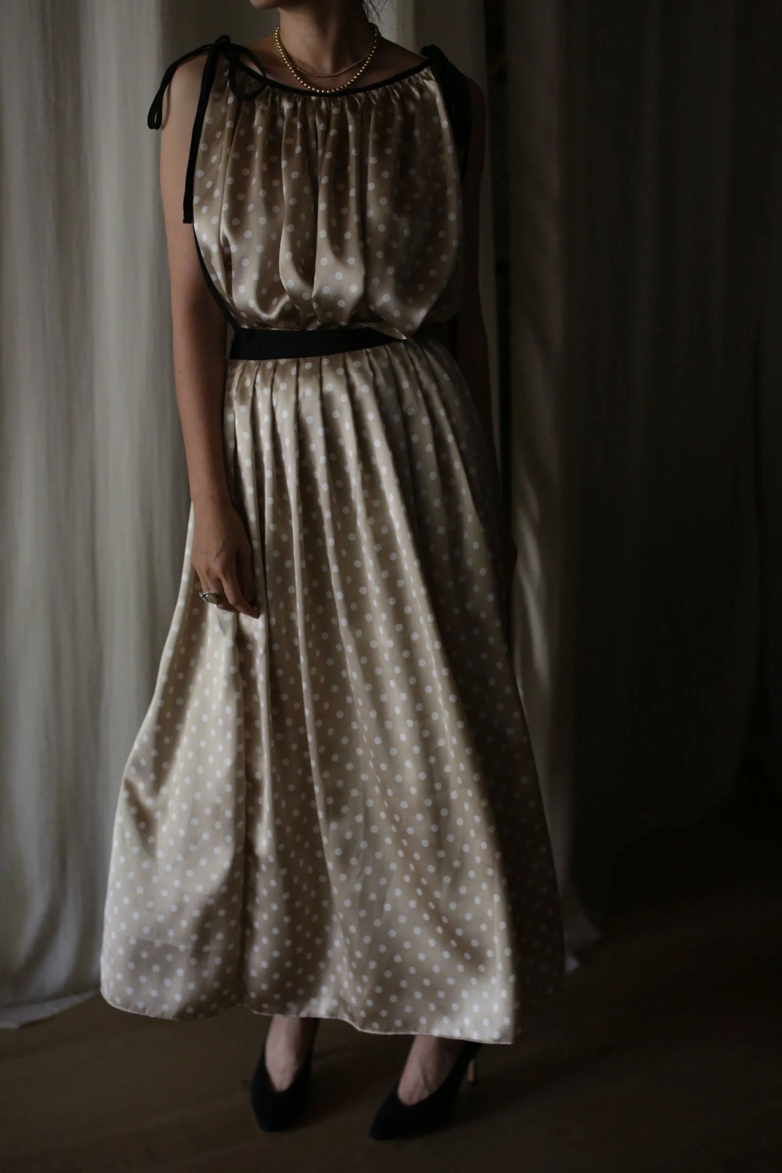 Parachute Top | Ivory Polkadot