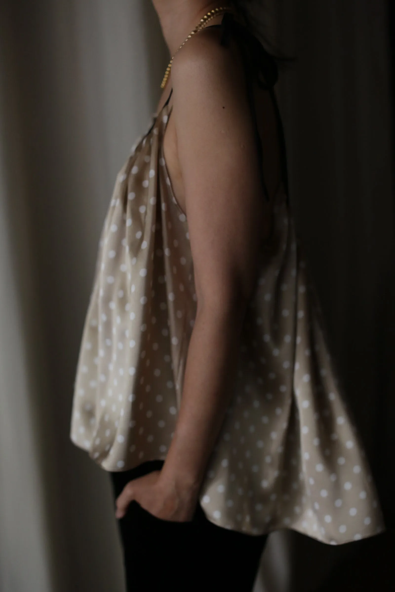 Parachute Top | Ivory Polkadot
