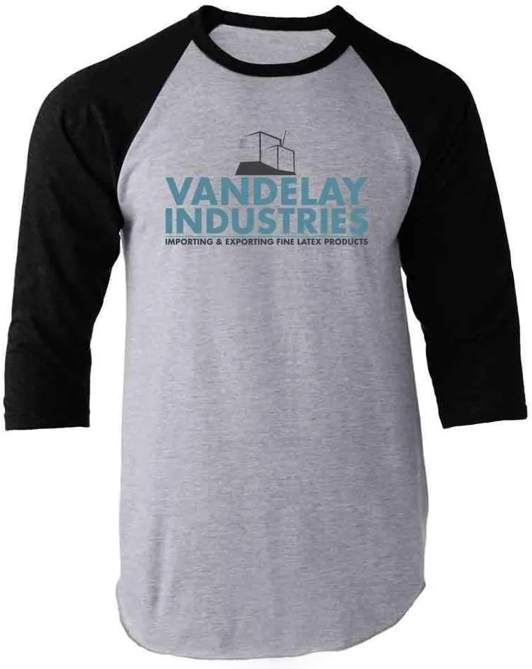 Pop Threads Vandelay Industries Company Logo Retro 90s Graphic Tee T-Shirt for Men