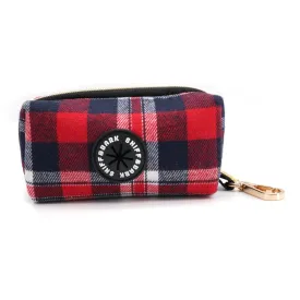 Red Plaid Poop Bag Holder
