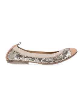 sequin-embellished ballet flats