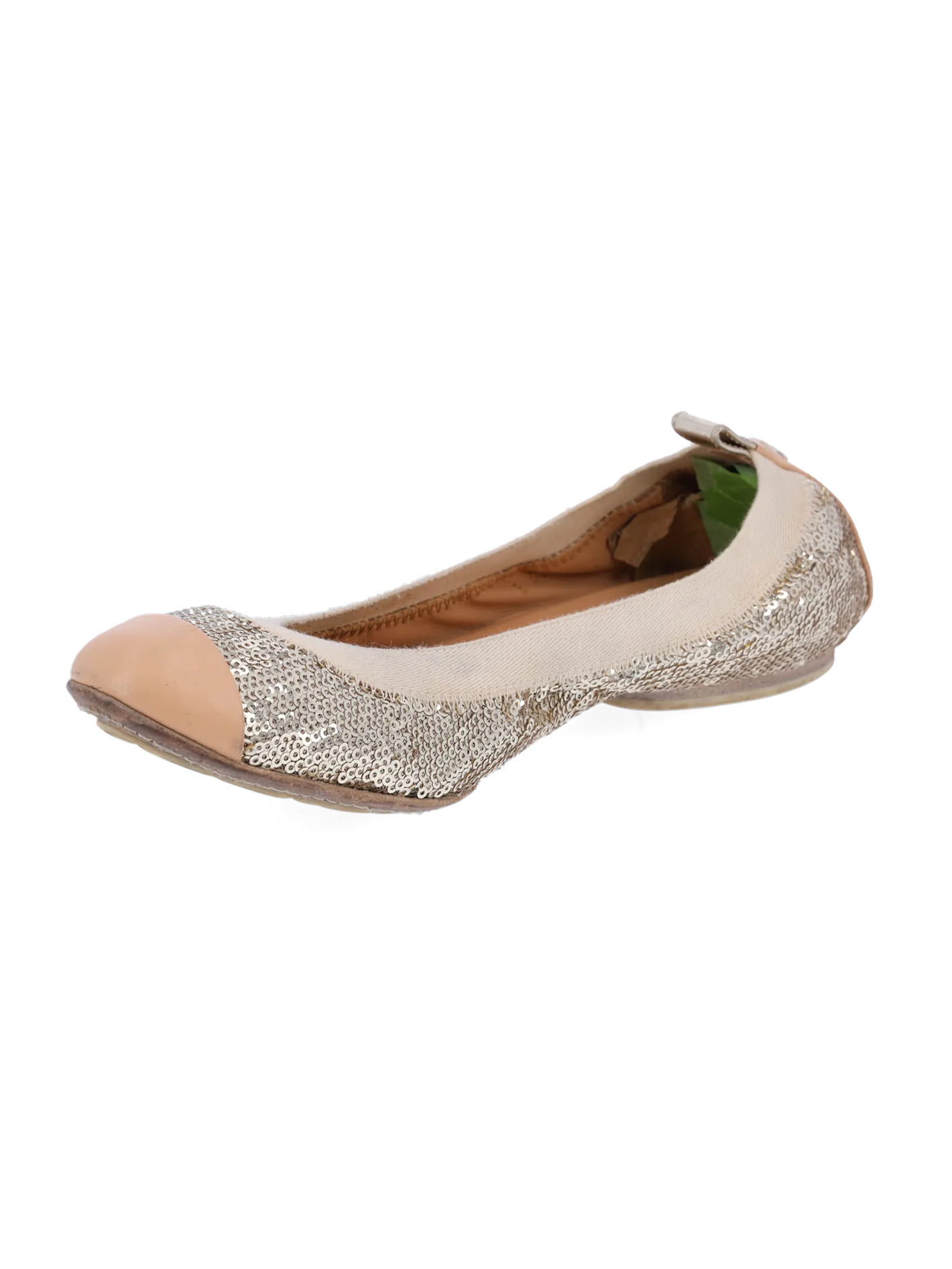 sequin-embellished ballet flats