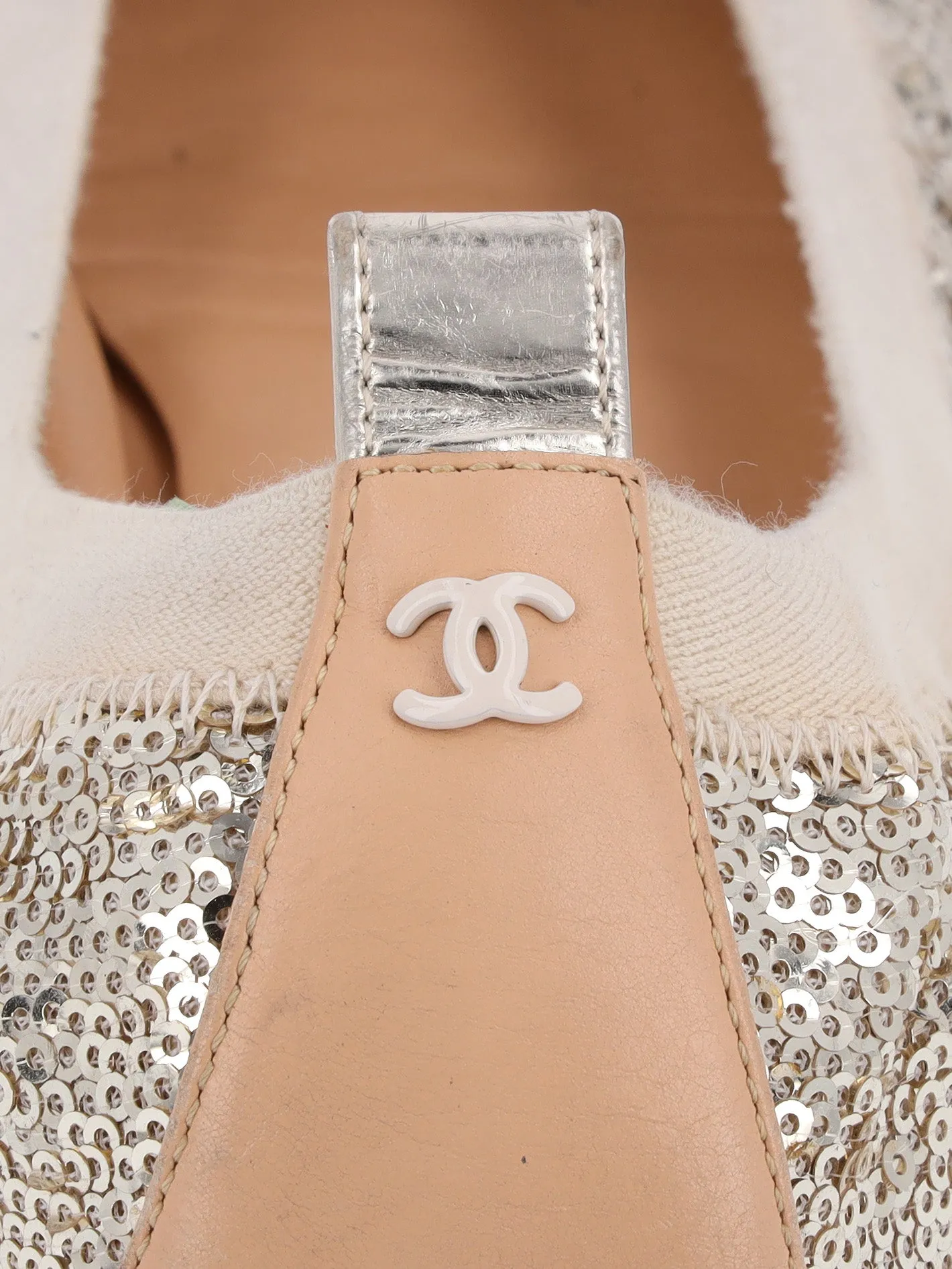 sequin-embellished ballet flats