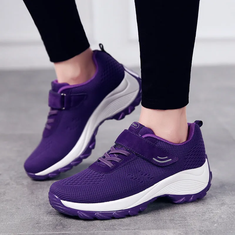 Step Into Unmatched Comfort with Owlkay Women's Woven Knit Sneakers