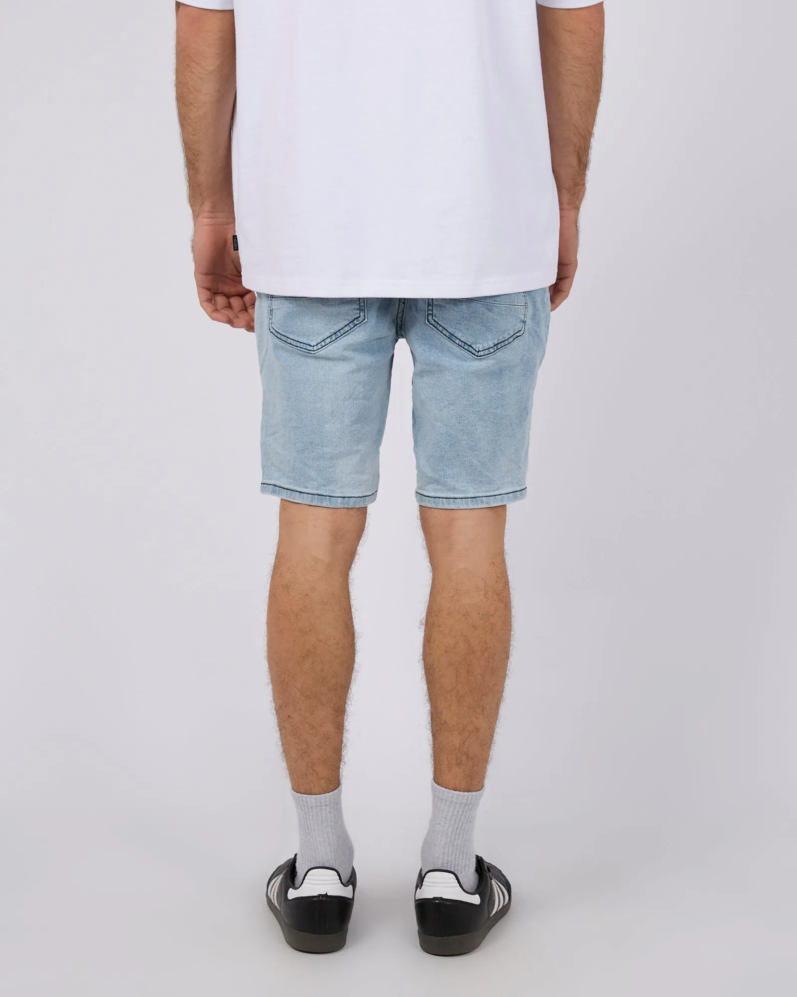 Strung Out Moto Denim Short Blue