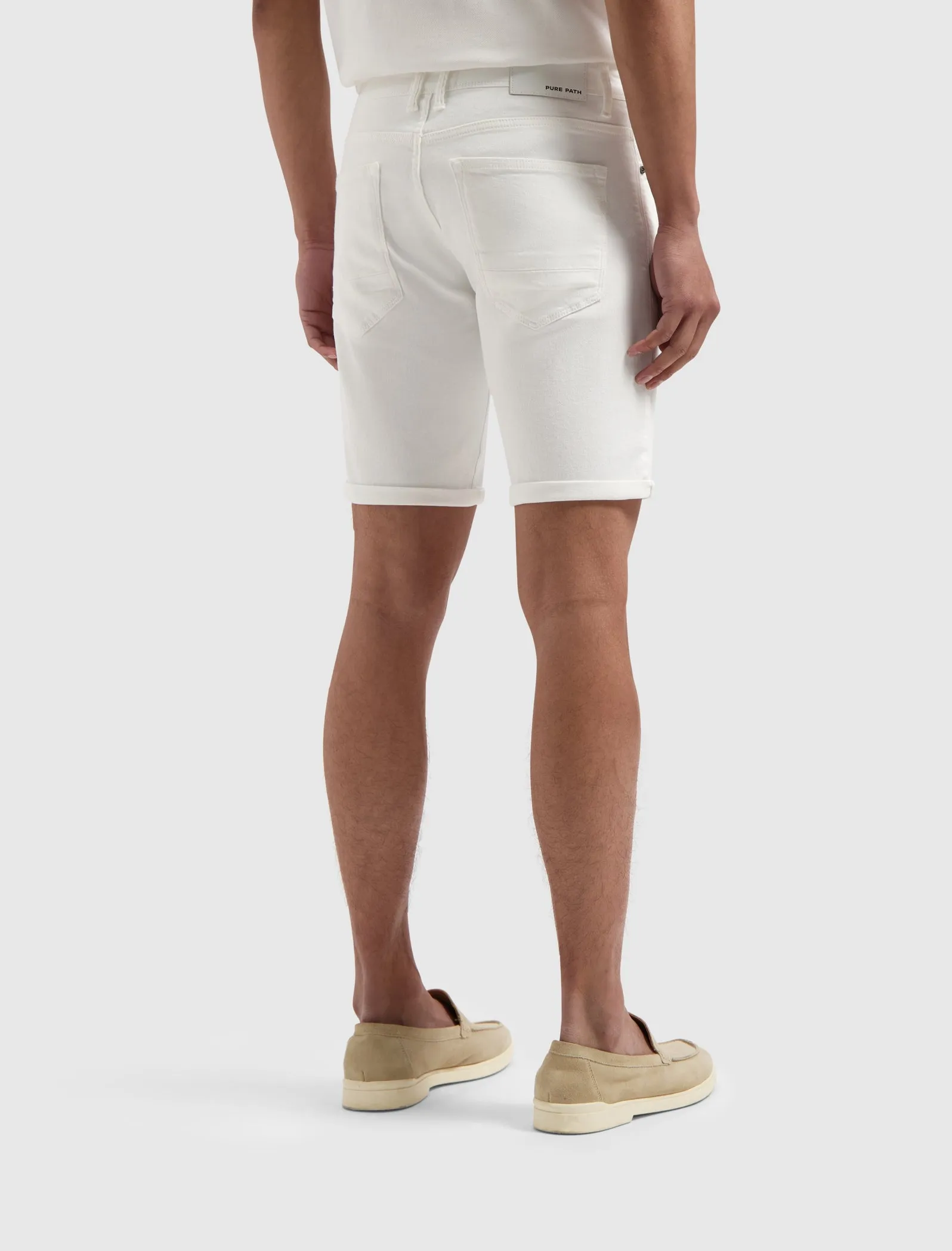 The Steve Skinny Fit Shorts | White