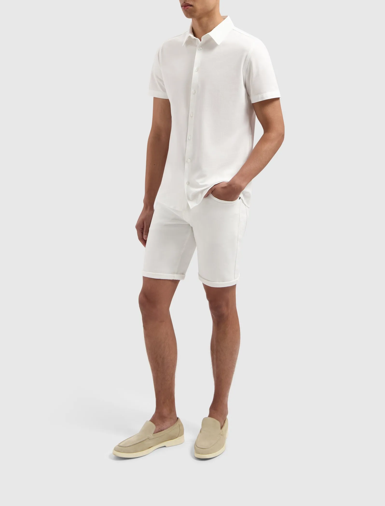 The Steve Skinny Fit Shorts | White