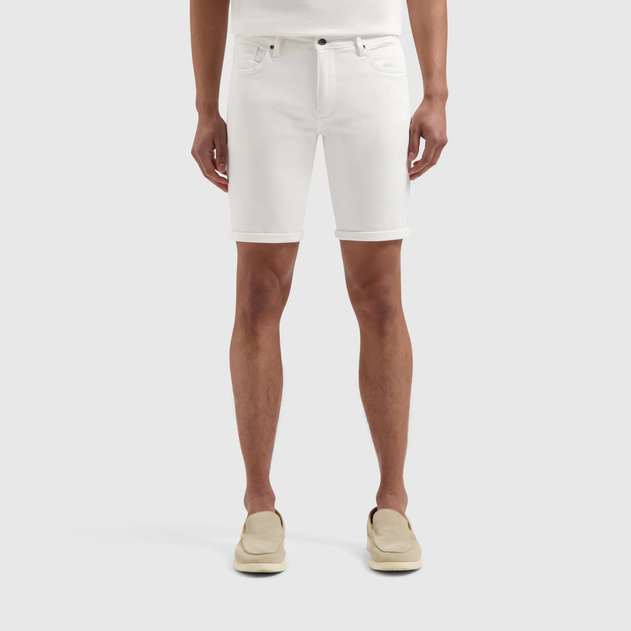 The Steve Skinny Fit Shorts | White