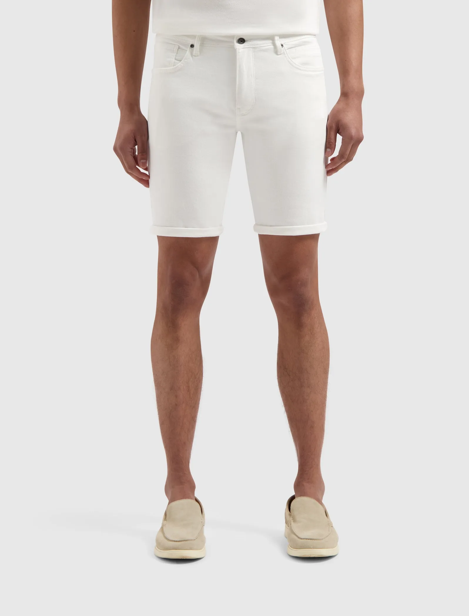 The Steve Skinny Fit Shorts | White