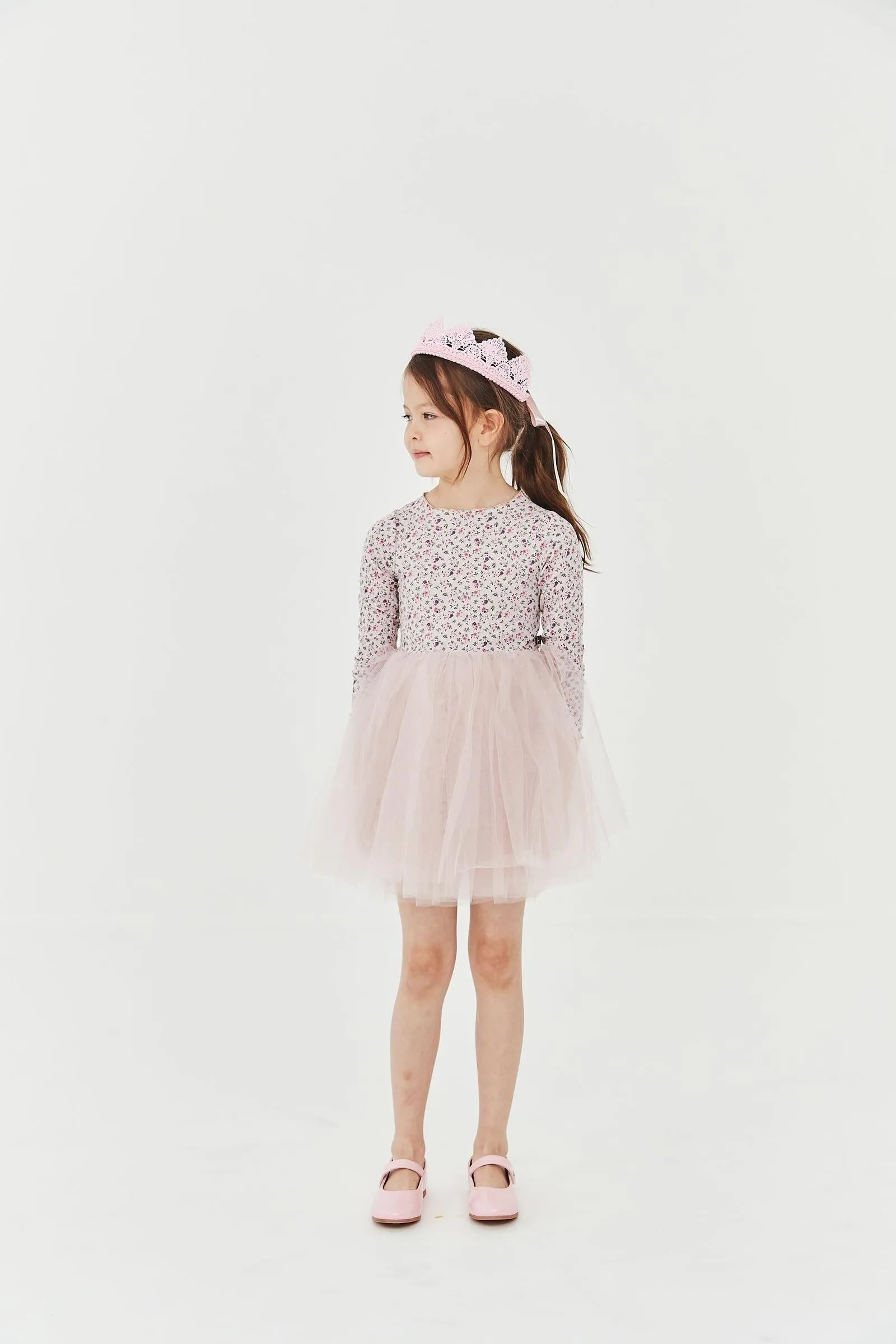 Tutu Dress | Long Sleeve Poppy Print | Petite Hailey