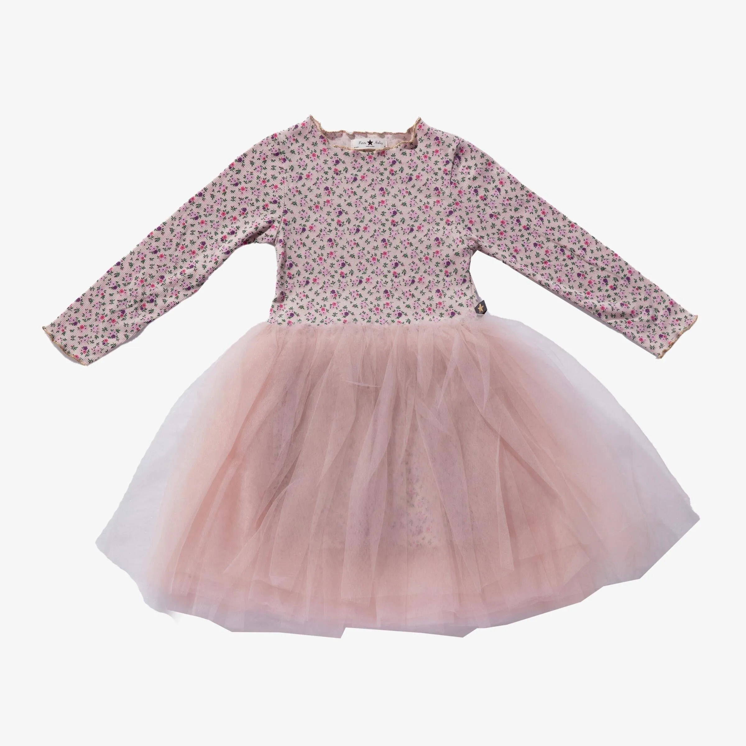 Tutu Dress | Long Sleeve Poppy Print | Petite Hailey