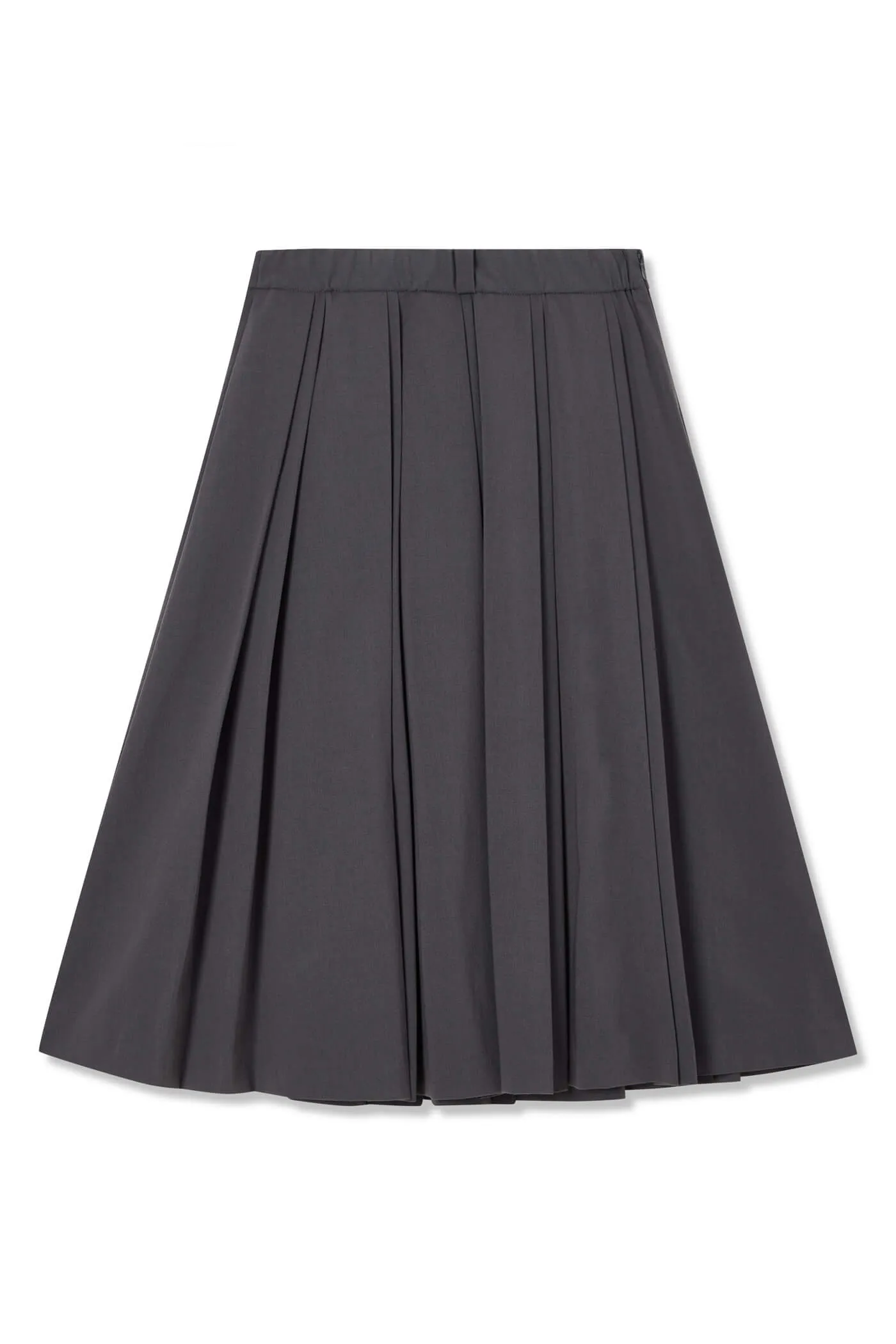 Unique High-Waisted Double-Pleated Skirt