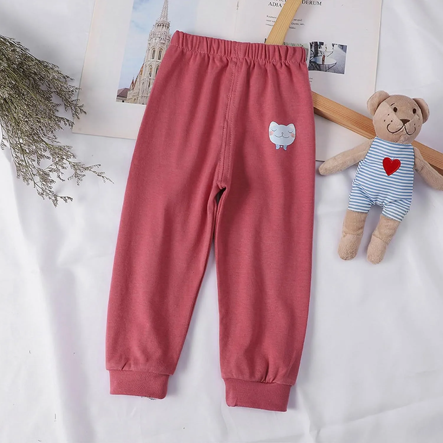 Unisex Kids Baggy Sweatpants Teen Youth Pull on Cartoon Pattern Cotton Jogger Sweats Long Pants Summer Casual Trousers