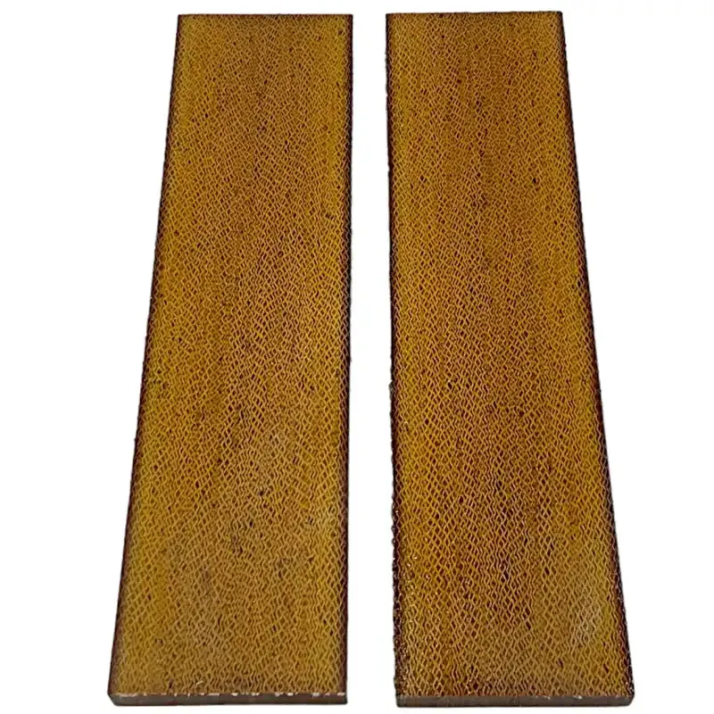 Vintage Crosscut Canvas Micarta- Honey & Brown