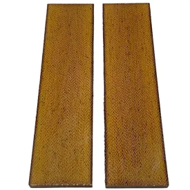 Vintage Crosscut Canvas Micarta- Honey & Brown