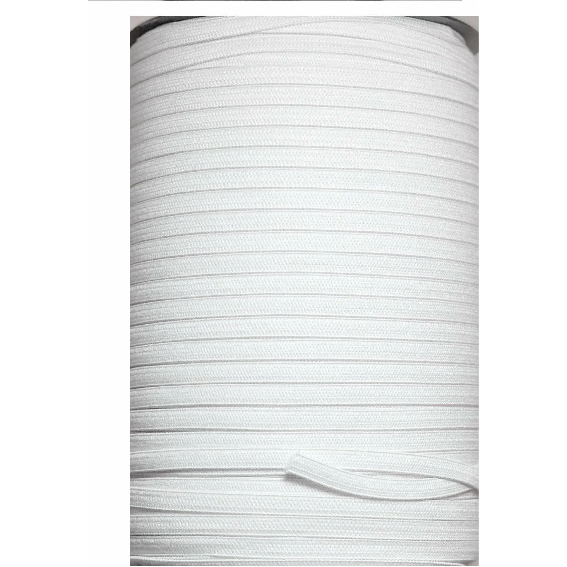 White Flat Elastic - 144 Yards