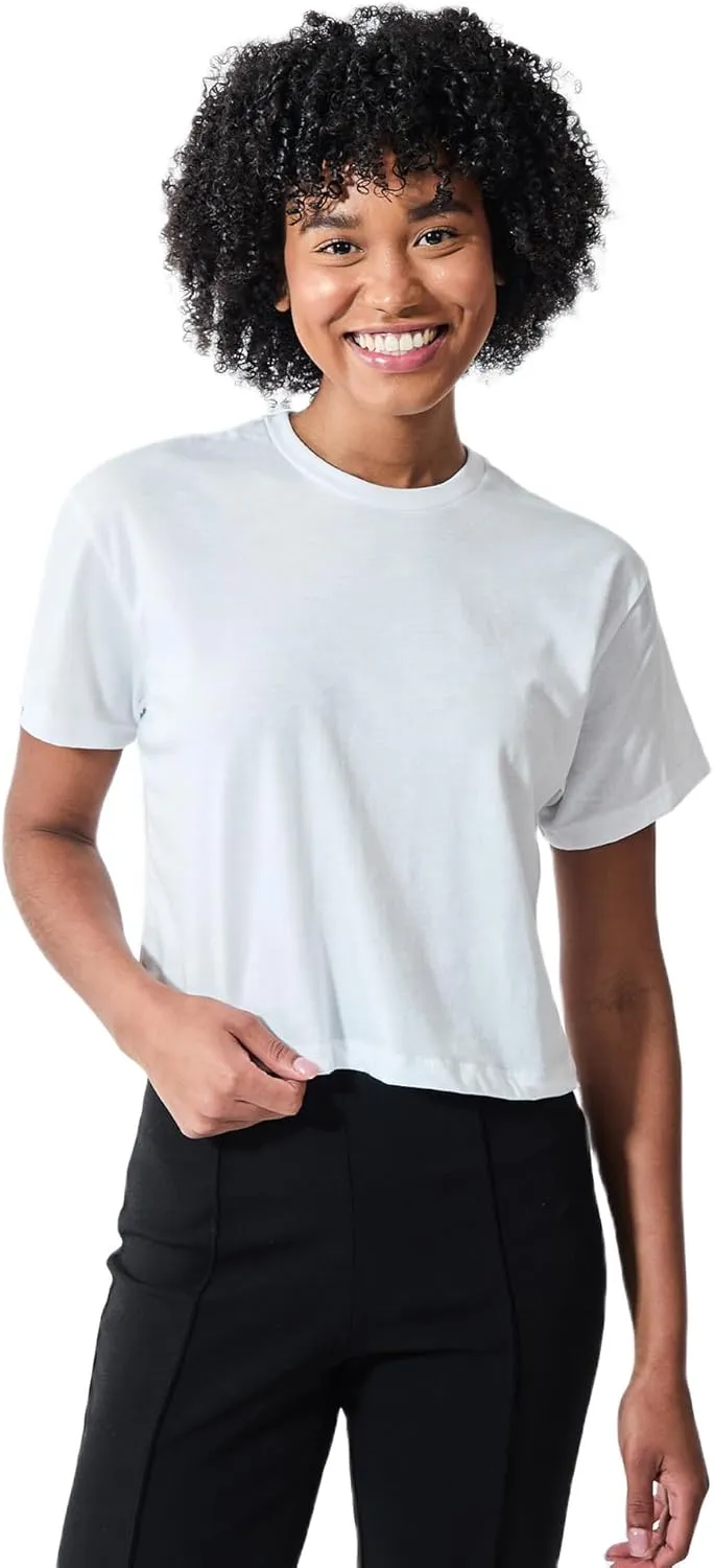 Wicked Part 1 W Character Graphic Women's White Crew Neck Short Sleeve Crop Top