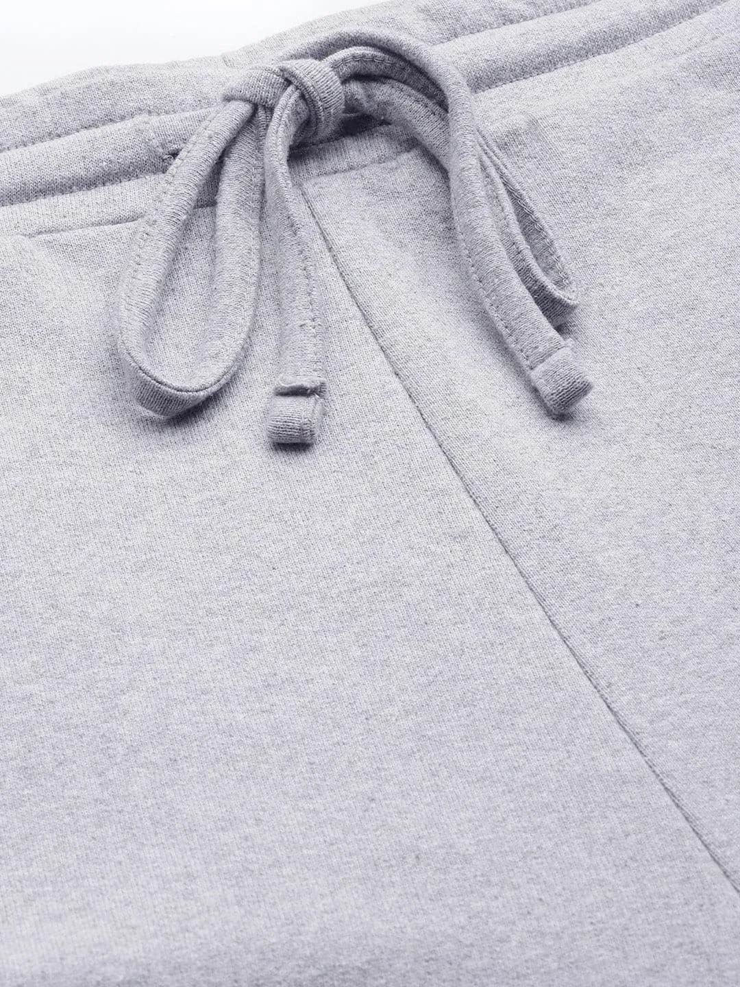 Women Grey Melange Love Sweatshirt With Track Pants