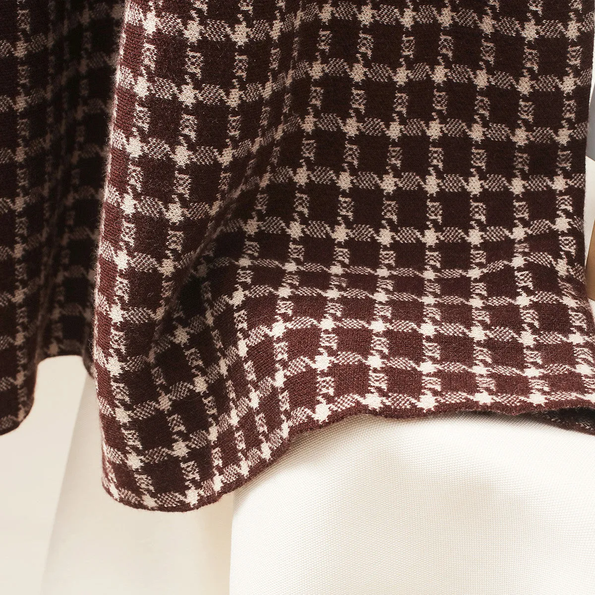 Womens Plaid Wool Knit A Line Skirt
